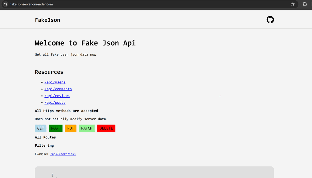 Fake Json Server